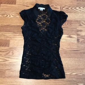 Lace Capsleeve Top